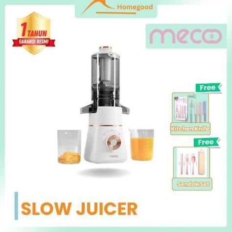 mecoo aesthetic slow juicer extra big mouth meco mecco juicer buah juice blender buah