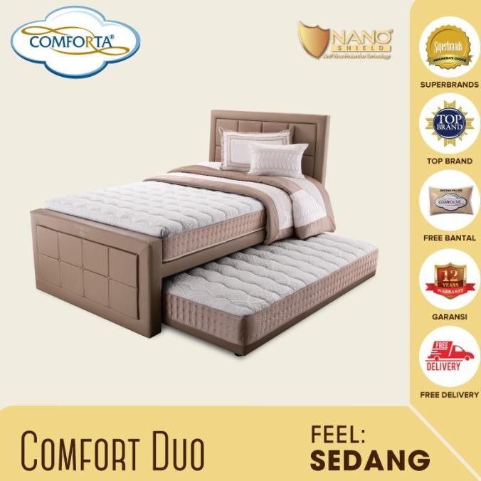 COMFORTA Kasur Springbed Comfort Duo Fullset 100 x 200