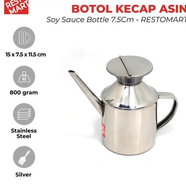 

Botol Ecap Ain Oy Auce Bottle 7.5 Cm Retomart Tainle Teel 2018048 F6