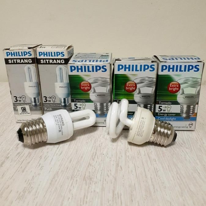 /////] Lampu Philips Paketan SITRANG 3W & TORNADO 5W 220V CAHAYA PUTIH