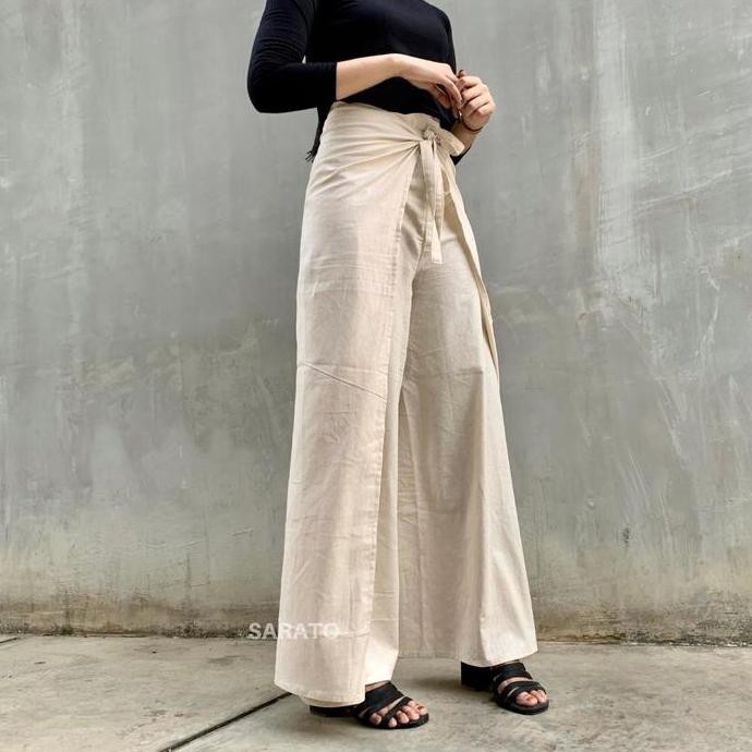 SARATO - GIA WRAP PANTS LINEN PREMIUM / CELANA LILIT KULOT