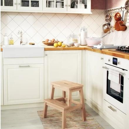 tangga bangku dapur / tangga serbaguna / bangku kayu