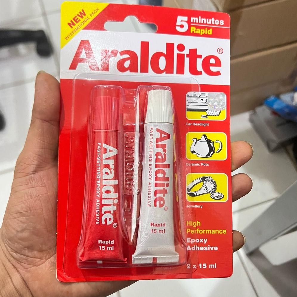 

Ty-65 Lem Epoxy Besi Araldite Rapid 5 Menit Merah Terlaris