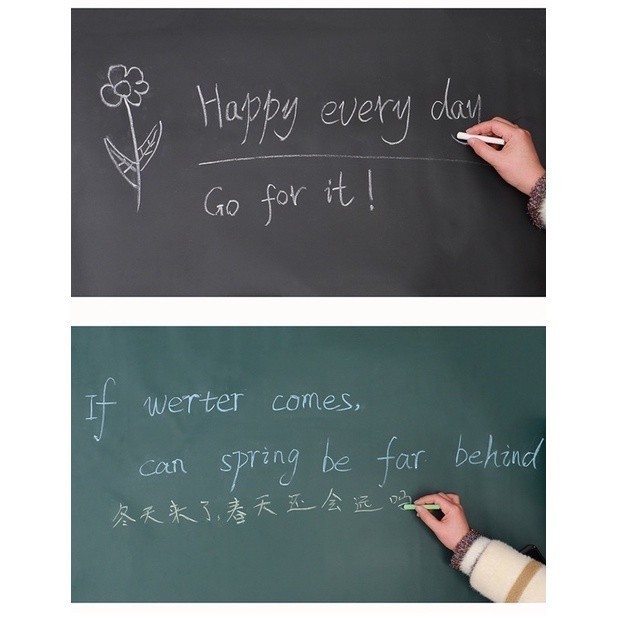 

Stiker Papan tulis Whiteboard Blackboard Spidol Kapur tempel Putih & Hitam 60 x 200 viral tiktok / Jati Belanda / Blackboard