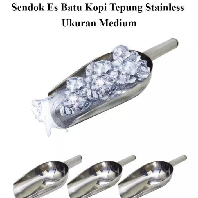 

Terlaris Sekop Es Batu Stainless Steel Sendok Skop Tepung Beras Biji Bubuk Kopi