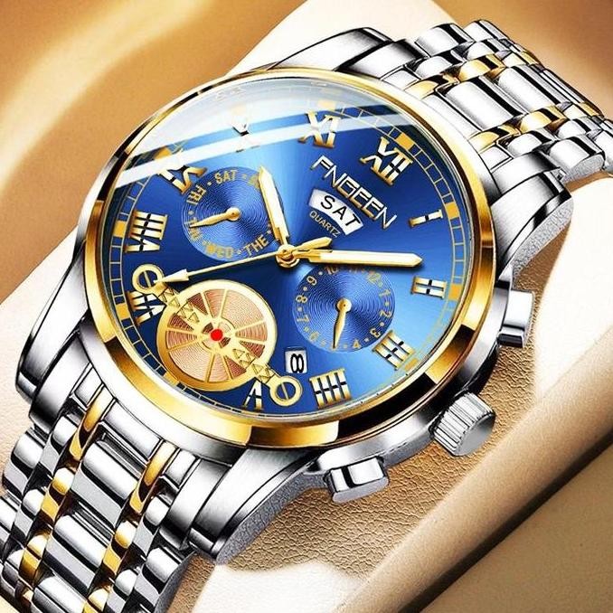 [Harga Promo] Jam Tangan Pria Bisnis Luxury Asli Tahan Air Premium Original Trendi Fashion Tourbillo