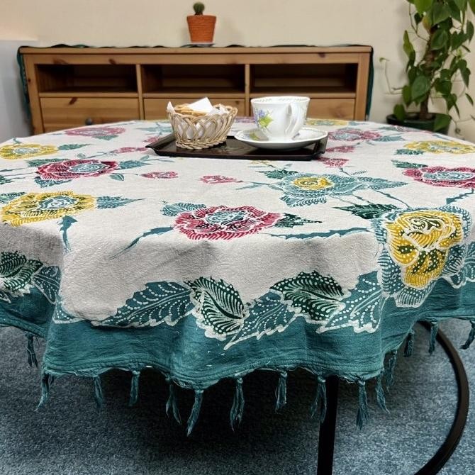 Taplak Meja Bundar Batik Tulis Diameter 120CM GM