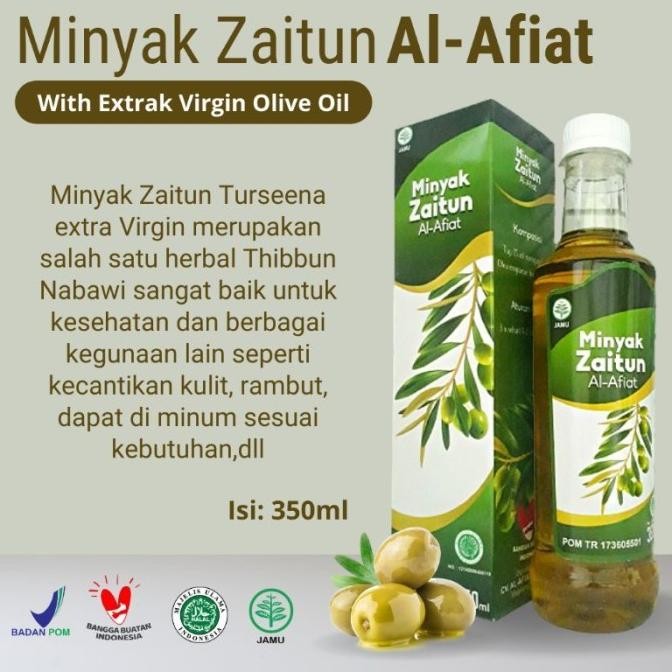 

Baru Minyak Zaitun Al Afiat extra virgin olive oil 350ml zaitun oil
