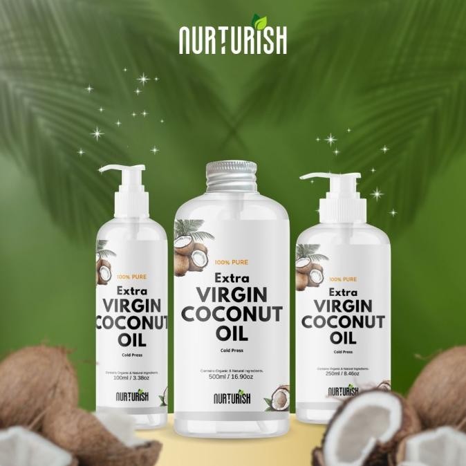 

Baru Minyak Kelapa Murni - Extra Virgin Coconut Oil VCO Varian 100 250 500