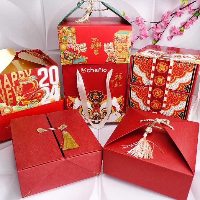 

Diskon! Cake Box Hamper Imlek Chinese New Year Kotak Kue Cny TahunBaruCina
