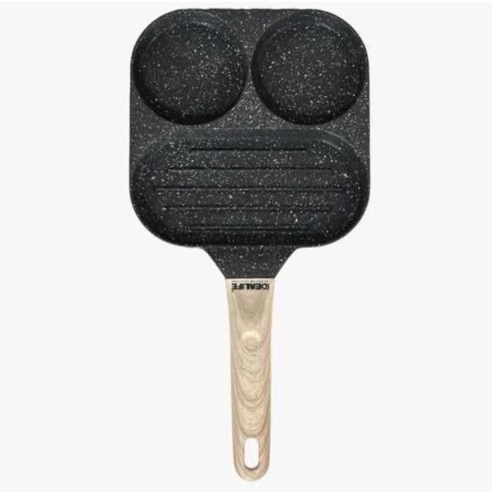 

Terlaris Idealife Wajan Telor Anti Lengket -Egf Pan Granite 4 Llubang Il24B