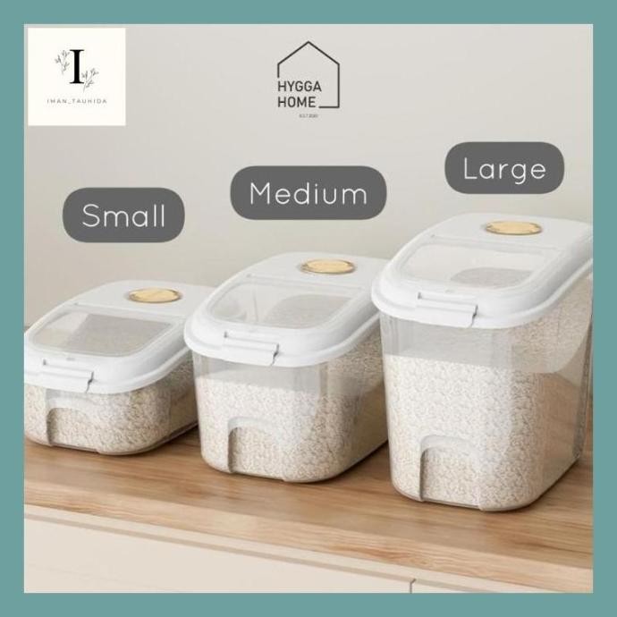 

Terlaris Iman_^^ Hygga Home Kairi Tempat Kotak Penyimpanan Beras Tepung Kacang Rice Grain Storage
