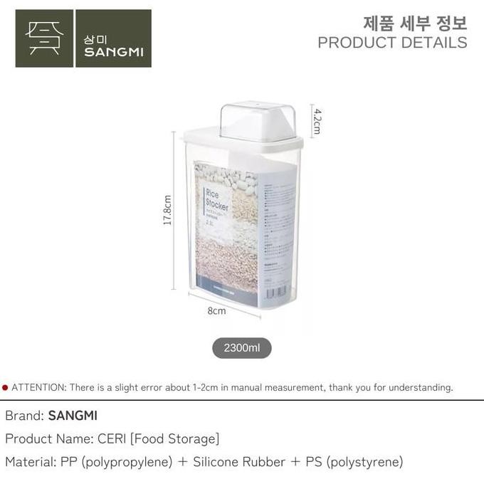 

Terlaris F81 Sangmi Toples Tuang Tempat Sereal Snack Tepung Beras Gelas Ukur VKk