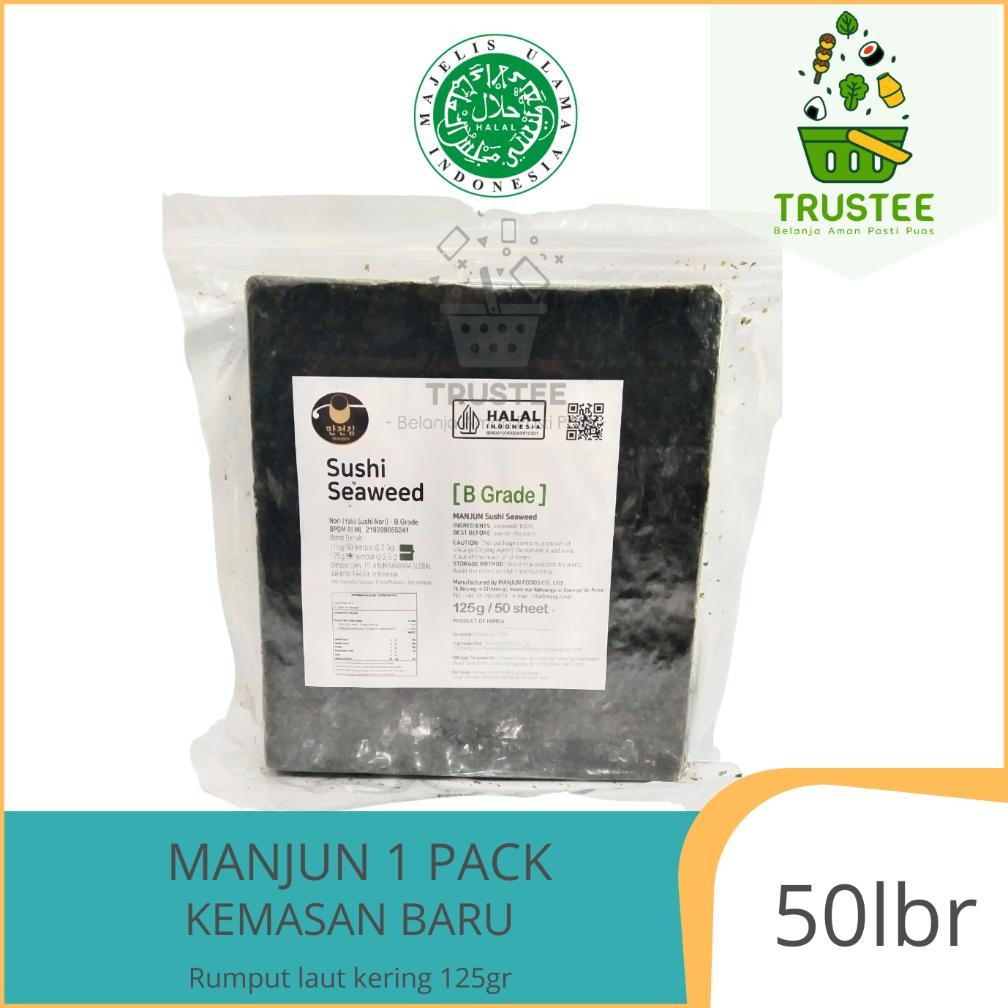 

WDM-2227 u-45 Manjun Yaki Sushi Nori - Roasted Seaweed - Rumput Laut Panggang kemasan 50 lbr Sale Hemat