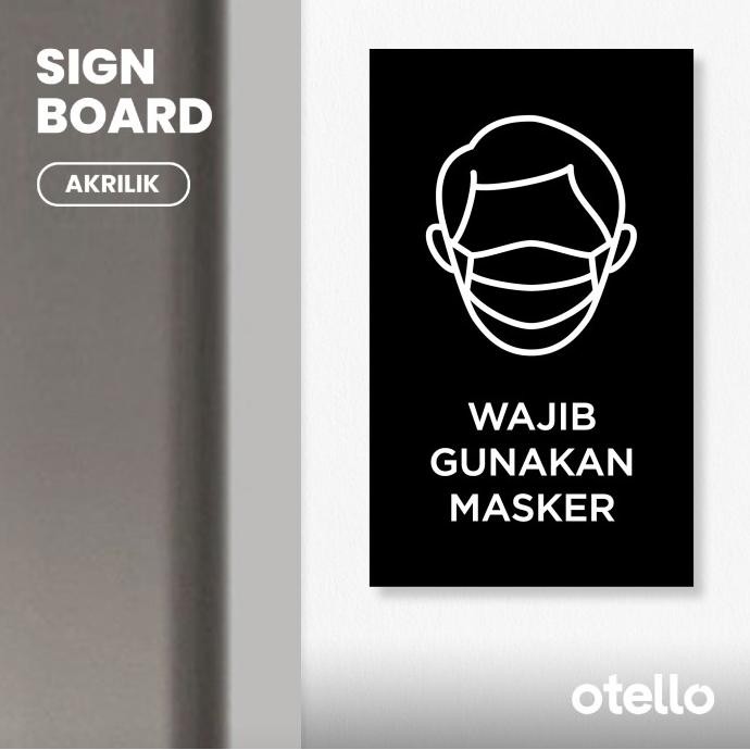

SALE! SIGN PAPAN WAJIB GUNAKAN MASKER | LABEL AKRILIK TEMPEL PAKAI MASKER