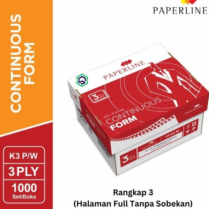

TERBARU - Continuous Form / Kertas Komputer Paperline 9.5 x11 3ply CF K3 W