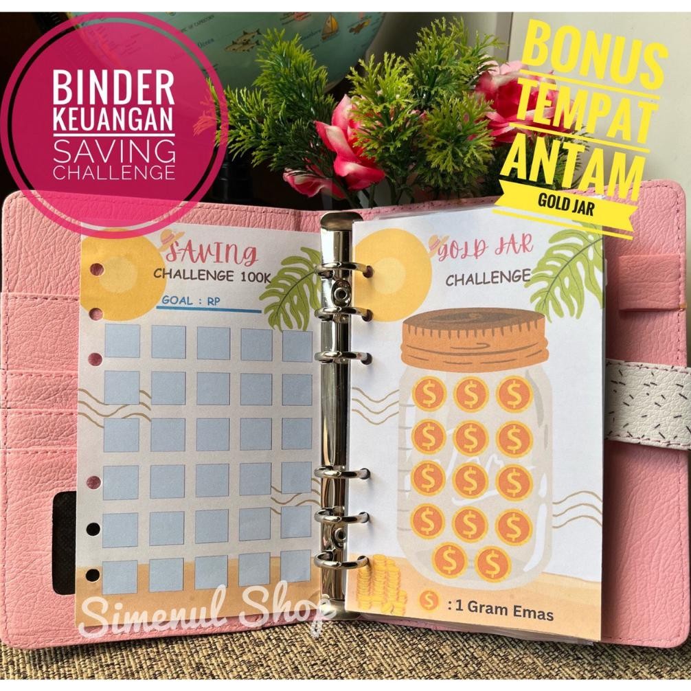 

tre-57 Paling Murah!!! A6 Binder Keuangan / Money Binder / Paket Saving Challenge / Disiplin Keuangan / Zipper / Ziplock Termurah Original