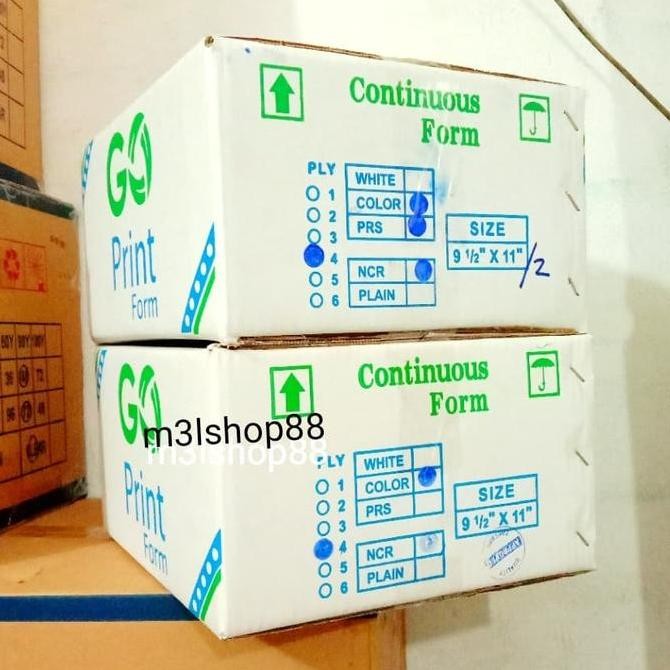

TERMURAH - Kertas komputer /kertas print/continuous form 4 ply merk Go Print