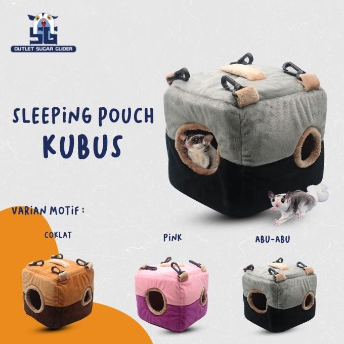 Sleeping Pouch Model Kubus Besar Hewan Sugar Glider, Tupai Terbang
