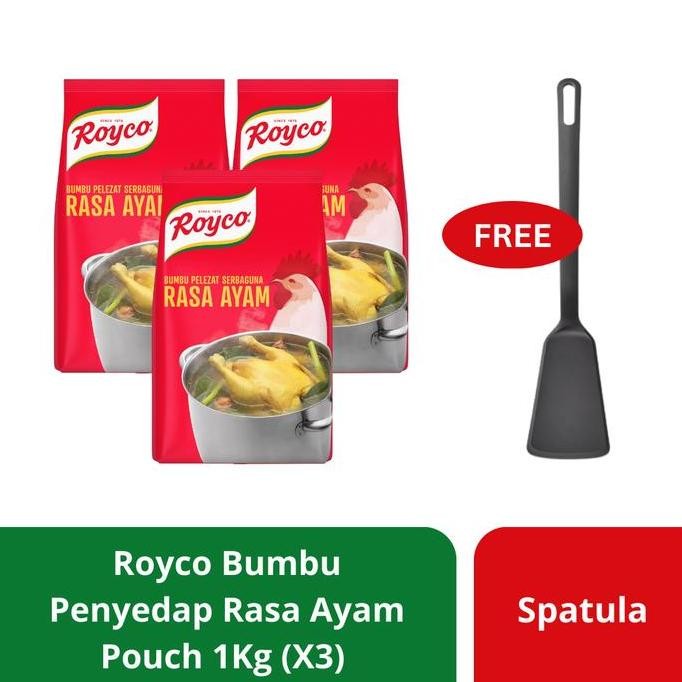 

Terbaru Royco Bumbu Penyedap Rasa Ayam Pouch 1Kg (X3) + Free Spatula