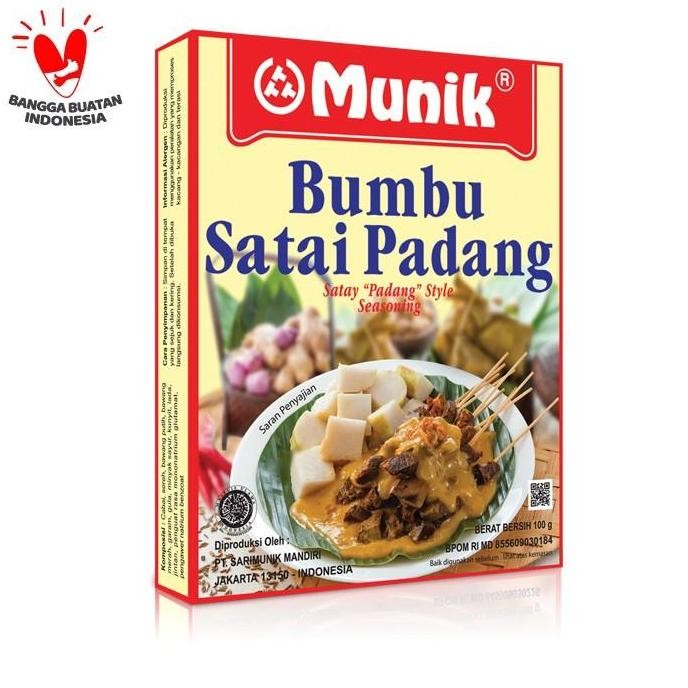 

Bumbu Masak instant Bumbu Munik Satai Padang sate satay 100 Gr Pasti Enak
