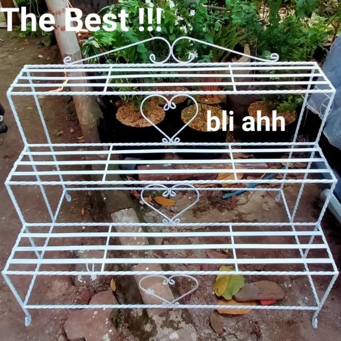 Rak Besi Pot Bunga 3 Susun Besar