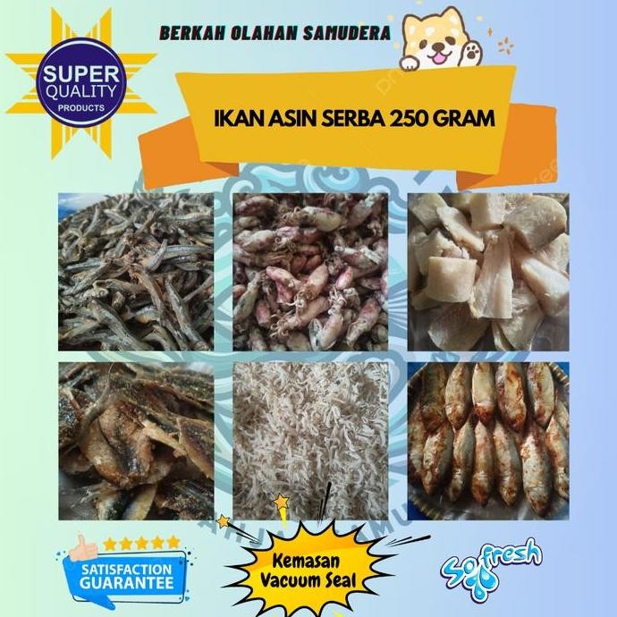 

Terlaris Ikan Asin Serba 250 Gram Premium Baby Cumi Dendeng Cumi Telor Teri Nasi Medan Jengki (Bisa Campur)