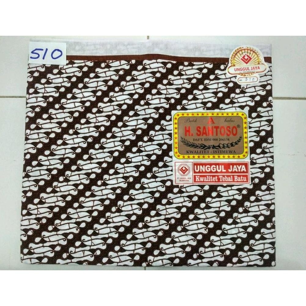 Kain Batik H Santoso A Putih Jarik Kawung Samping Kain Panjang Tapih Kebat Stock