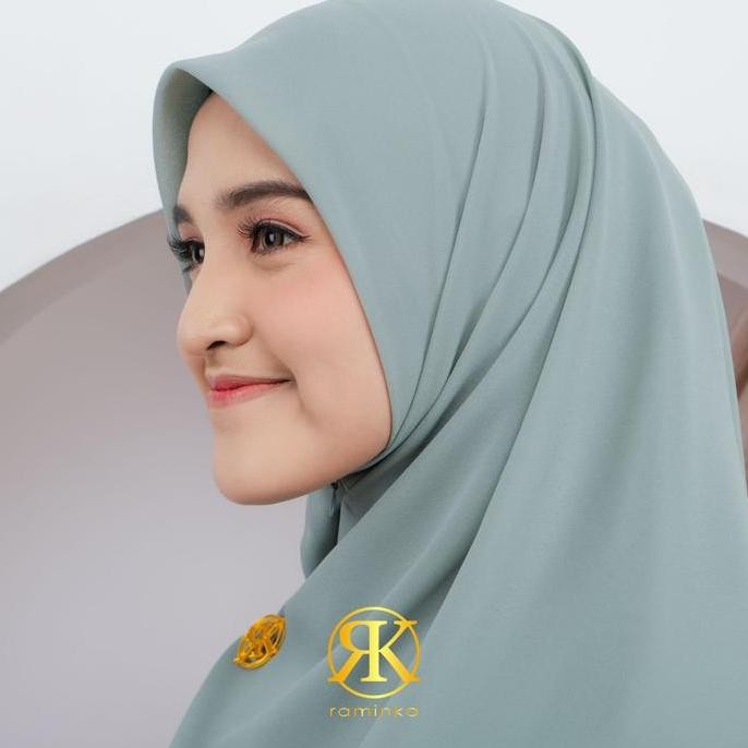 RK Hijab Fatimah Size M Zipper Instan Jilbab segiempat Kerudung Segi Empat Hijab Segi Empat 2 Layer 