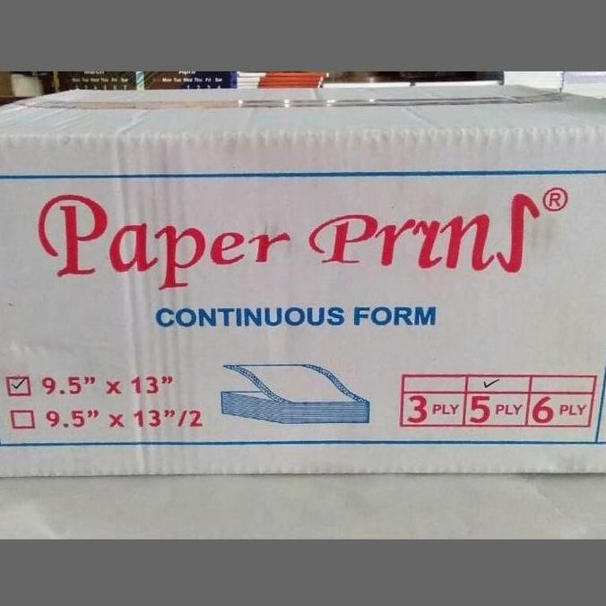 

BEBAS ONGKIR - Continuous Form Folio 9.5 x 13 Inch - 5 Ply Kertas Komputer F4