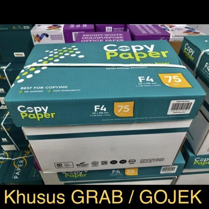 

TERLARIS - Hvs Putih F4 75gr, Copy Paper KHUSUS GRAB/GOJEK