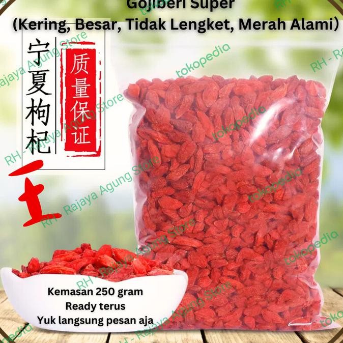 

Vegan Natural Buah Gojiberi Premium Kice Kiche 250 Gram