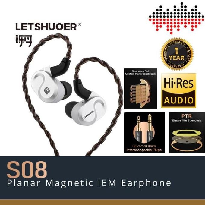 Sale Letshuoer S08 / S-08 / S 08 13Mm Planar Magnetic Driver Hifi In Ear Monitor Iem Earphone With D