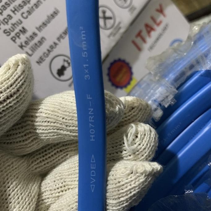 Kabel Biru Gepeng Pompa Satelit 1 HP 100M