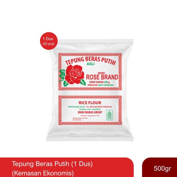 

Terlaris Rose Brand -Tepung Beras Kemasan (Ekonomis) 500Gr - Grosir 30 Karton