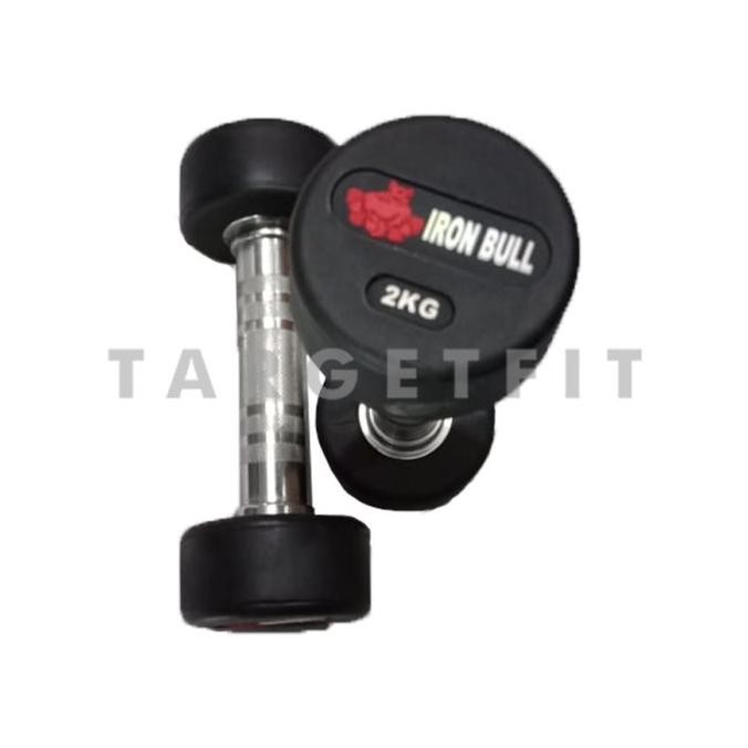 Promo Iron Bull Rubber Dumbbell 4Kg 2Pcs