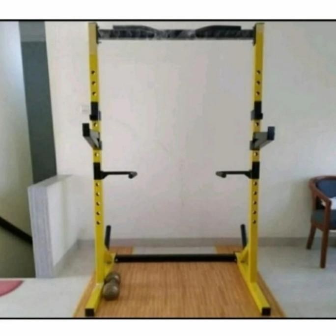Murah Squat Rack Multifungsi Support Dips (Resi Otomatis)