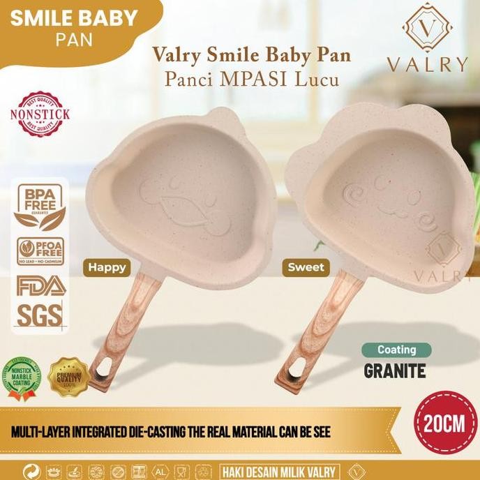 

Terlaris Valry Smile Baby Pan Panci Mpasi Anti Lengket Happy / Sweet Wajan Telur Egg Pan Penggorengan Telor Pancake Serabi Granit Diatas Teflon Peralatan Dapur