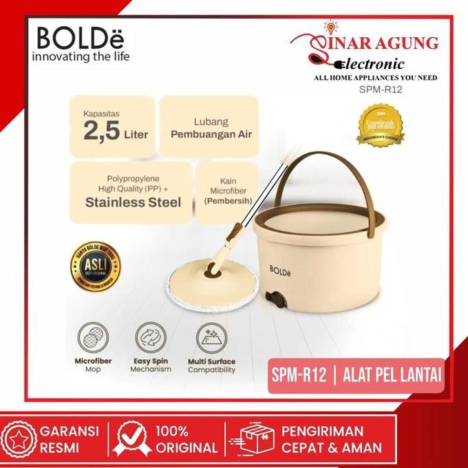 Bolde Spm-R12 Spin Mop Rabbit Alat Pel Lantai Rabbit Mop - Garansi