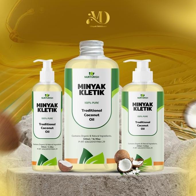 

EXP LAMA MINYAK KLETIK KELAPA MURNI - TRADITIONAL COCONUT OIL BUKAN VCO - VARIAN 100ML 250ML 500ML - NURTURISH