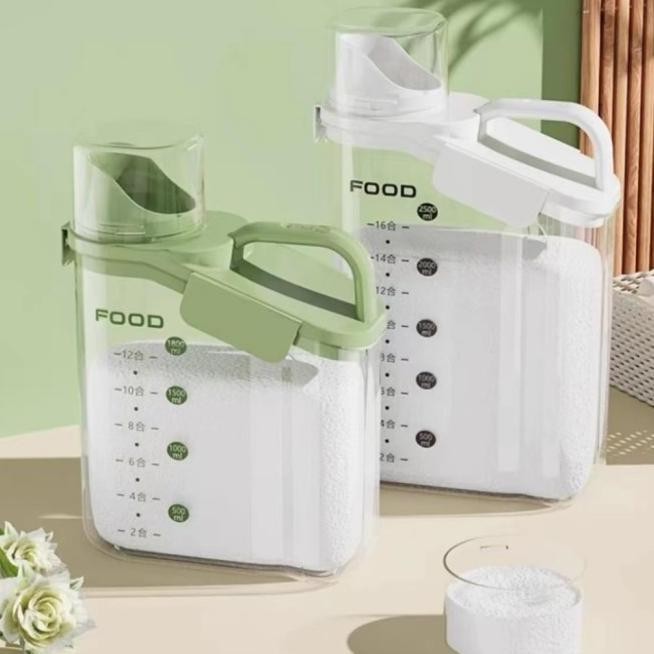 

Terlaris Promo|Sale Tempat Storage Jar Toples Sereal Beras Biji-Bijian Tepung Terigu/ Botol Nyak Anti Tumpah 2L/2,5L Multifungsi