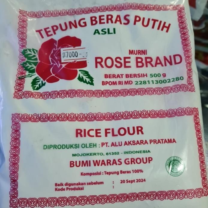 

Terlaris Tepung Beras Rose Brand 500Gr