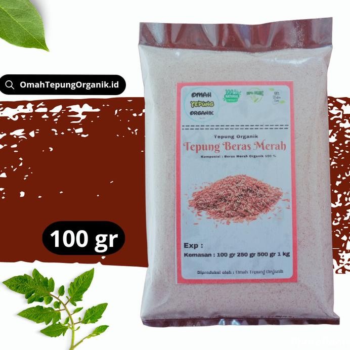 

Terlaris Tepung Beras Merah Organik/Red Rice Flour/Tepung Mpasi Organik 100 Gr