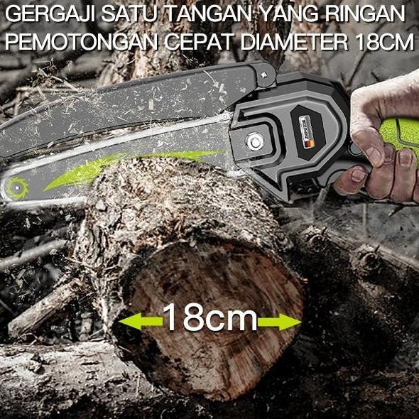 Terlaris CodZper Mesin Chainsaw Cordless Chainsaw Gergaji Baterai Gergaji Rantai Elektrik Mini Gerga