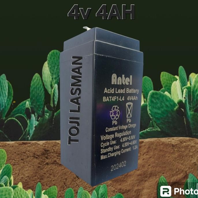 Murah aki accu 4v 4ah 4 volt v 4a 4000mah 4 4000 mah tojil4 Kualitas Baik