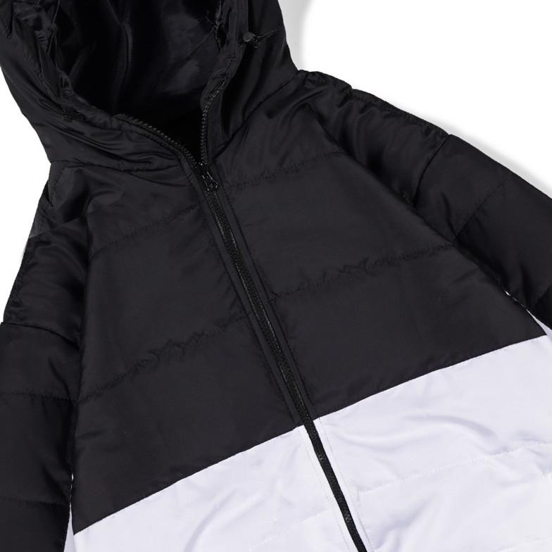 TERMURAH Jaket Puffer Hoodie Kombinasi Motif Distro TNA aw-96
