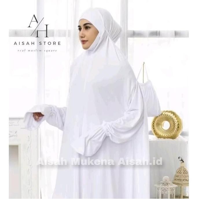 Mukena Dewasa Terusan Jersey Jumbo Dagu Tertutup kain Adem Nyaman Dan Lembut daily Mukenah Terusan C