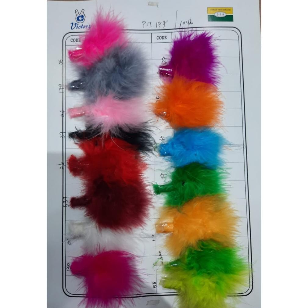 Renda Bulu-Bulu / Bulu ayam halus renteng