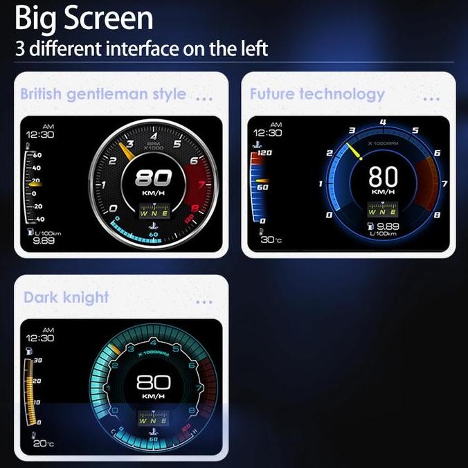 New Car Head Up Display A600 HUD OBD2 GPS Speedometer Turbo