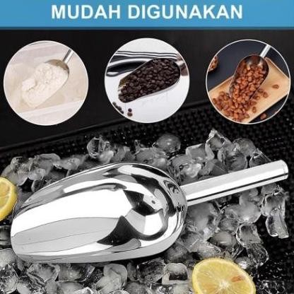 

Terlaris Gb - A017 - Skop Es Batu Stainless Tebal 12/11/10/9/8 Inch - Serokan Tepung Terigu Gula Serbaguna - Sendok Sekop Es / Beras